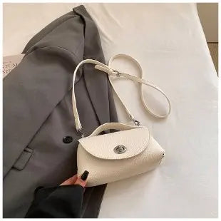 Chic Mini Red Leather Crossbody Bag for Women – Modern Flap Shoulder Bag with Top Handle