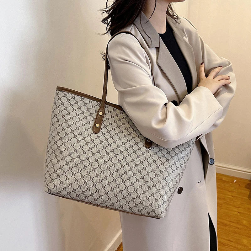 Luxury Vintage Monogram Tote Bag | The Ultimate Aesthetic Work & College Shoulder Bag ✨
