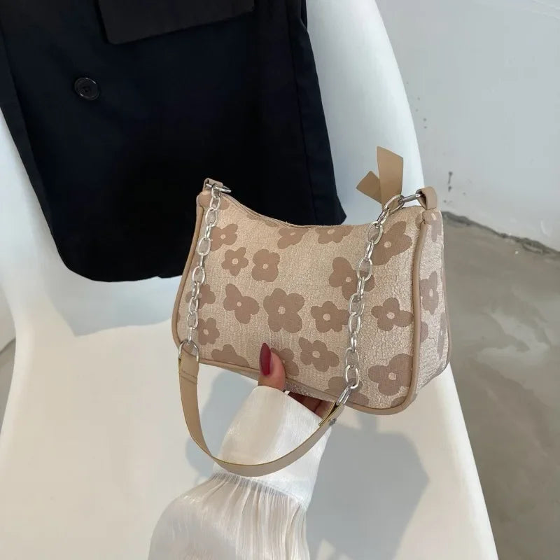 Classic White Floral Mini Bag