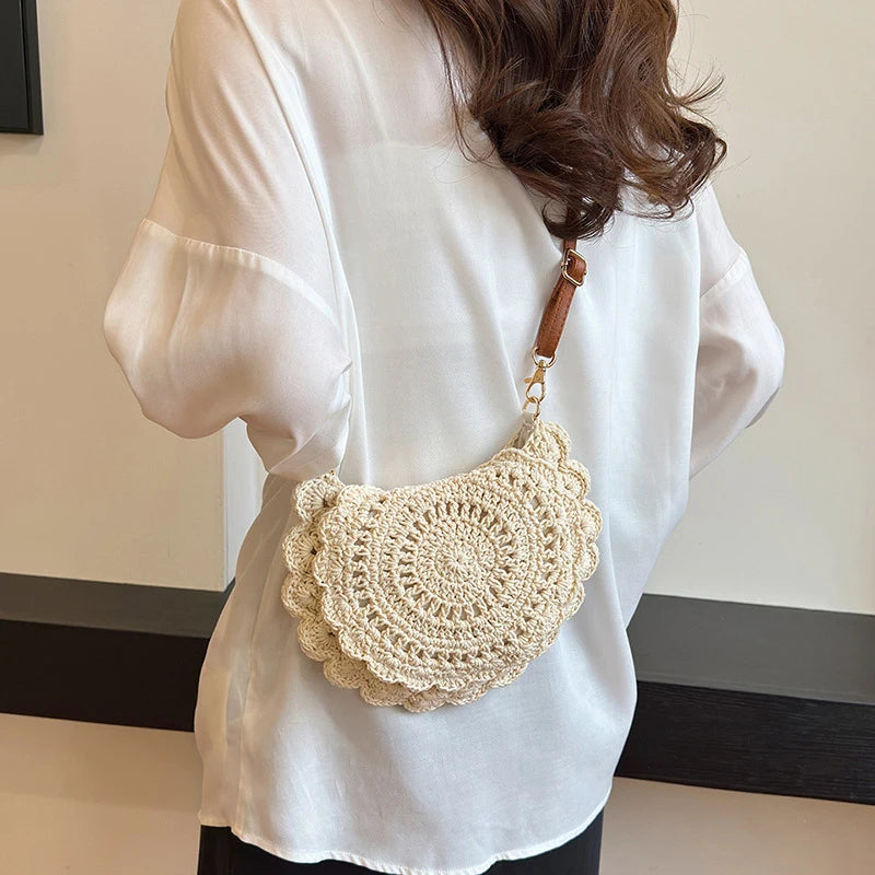 Summer Casual Straw Messenger & Crossbody Bag