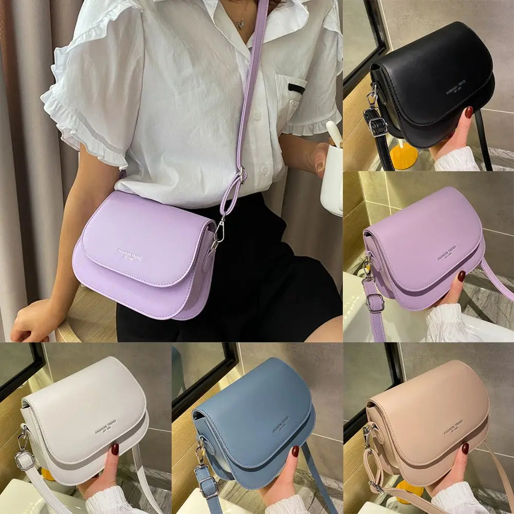 Trendy Soft Leather Crossbody Bag | Modern Women's Flap Purse