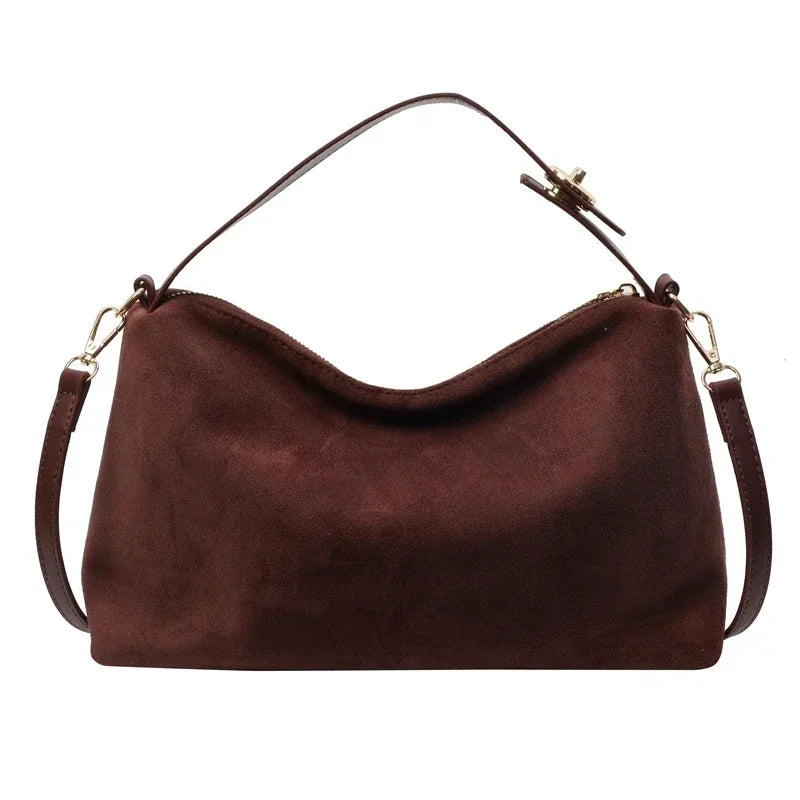Casual Slouchy Suede Top Handle & Crossbody Shoulder Bag