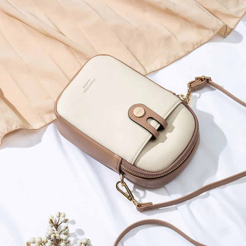 Prettyzys Women PU Leather Mini Crossbody Bag – Small Shoulder Bag & Cell Phone Purse with Adjustable Strap
