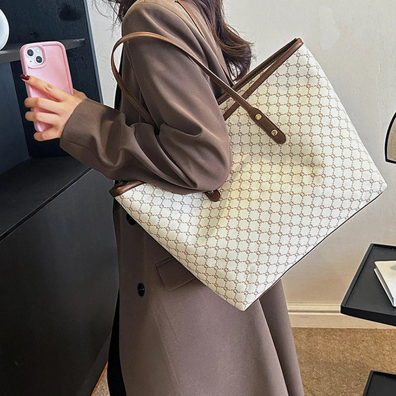 Luxury Vintage Monogram Tote Bag | The Ultimate Aesthetic Work & College Shoulder Bag ✨