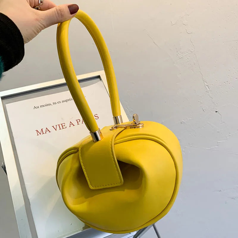 Elegant Aesthetic White Top Handle Small Bag