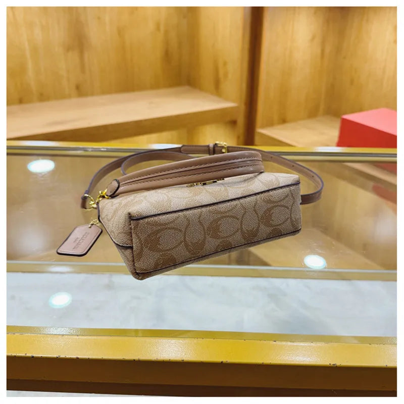 Luxury Monogram Pattern Shoulder Bag & Crossbody Purse with Matching Charm