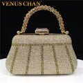 Luxury Crystal Rhinestone Clutch Bag for Women – Elegant Party Wear Evening Purse with Diamond Handle