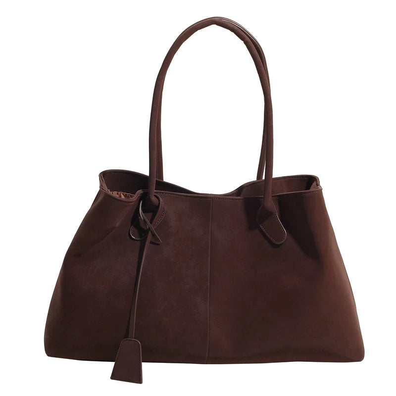 Premium Large Capacity Suede Tote Bag for Women | Elegant Shoulder Handbag & Commuter Bag