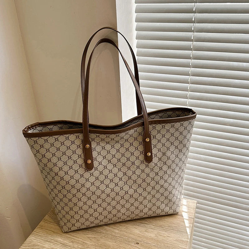 Luxury Vintage Monogram Tote Bag | The Ultimate Aesthetic Work & College Shoulder Bag ✨