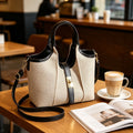 Vintage Leather Top-Handle Shoulder Bag
