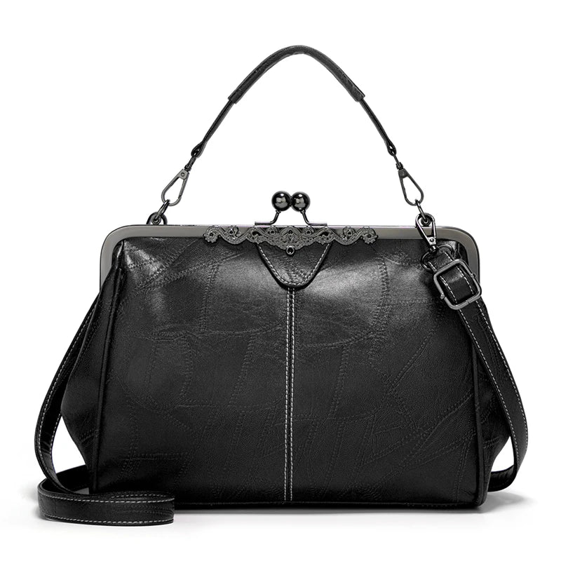 Aura Vintage Kiss-Lock Top-Handle Handbag