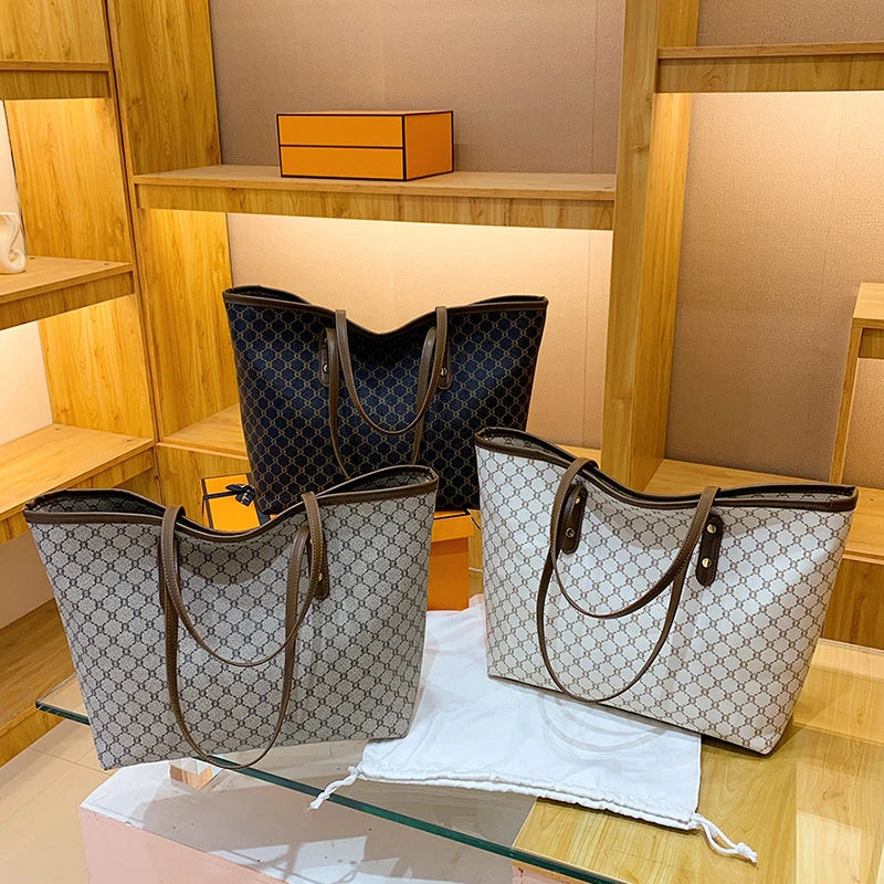 Luxury Vintage Monogram Tote Bag | The Ultimate Aesthetic Work & College Shoulder Bag ✨