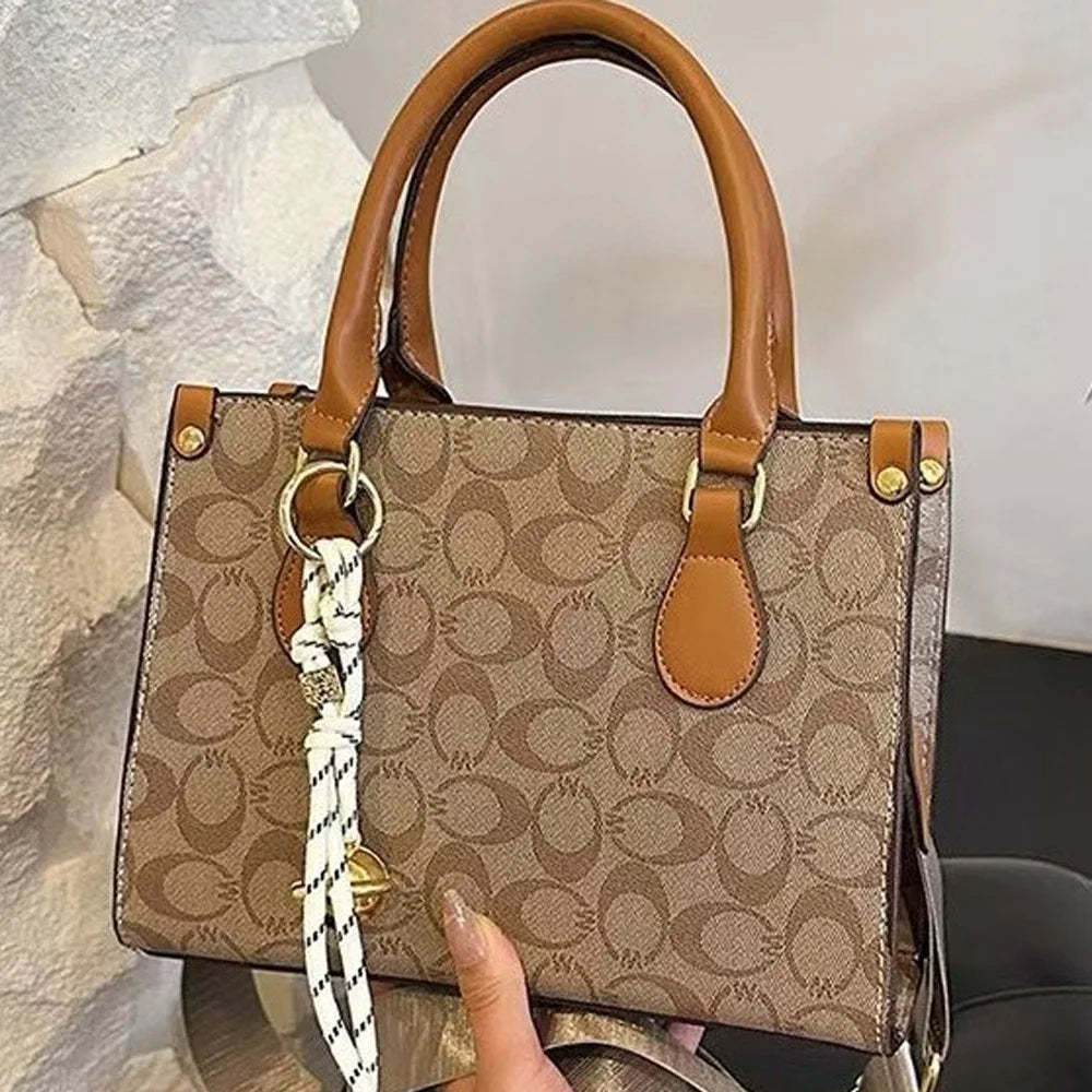 Chic Casual Everyday Shoulder & Handbag with Charm Detail