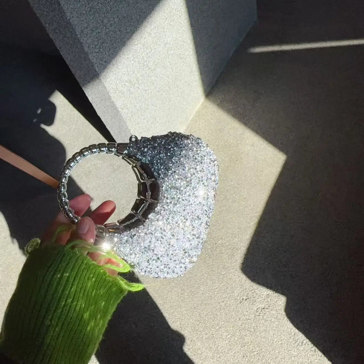 Bling Sparkle Metallic Handle Evening Clutch – Aura Bags