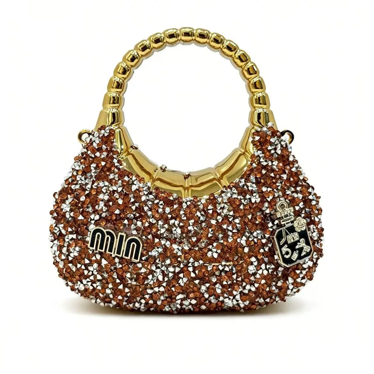 Bling Sparkle Metallic Handle Evening Clutch – Aura Bags