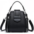 Modern Brown Leather Top-Handle Handbag | Stylish Multi-Zipper Crossbody Bag for Women