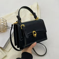 Classic Leather Flap Crossbody Bag with Top Handle