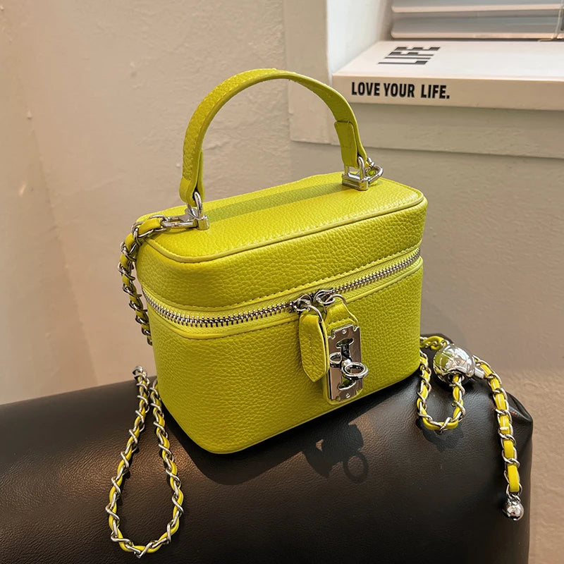 Premium PU Leather Mini Vanity Case / Crossbody Shoulder Bag