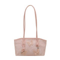Elegant White Lace & Embroidery Butterfly Tote Bag – Chic Women's Handbag with Knot Straps