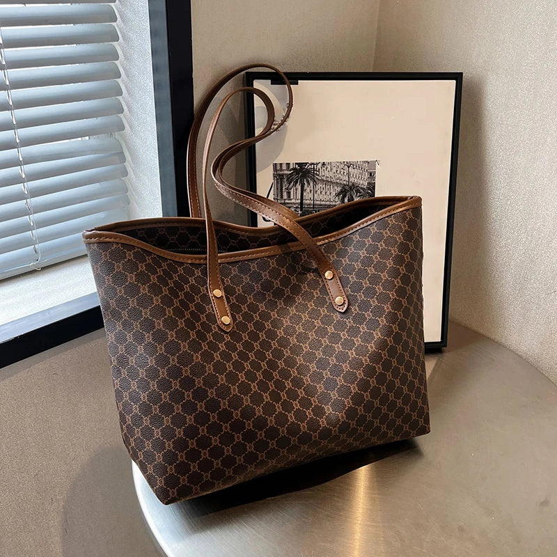 Luxury Vintage Monogram Tote Bag | The Ultimate Aesthetic Work & College Shoulder Bag ✨