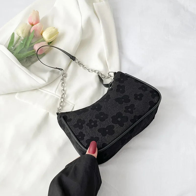 Classic White Floral Mini Bag