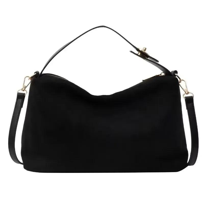 Casual Slouchy Suede Top Handle & Crossbody Shoulder Bag