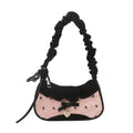 Aura Bags Red Gingham & Denim Patchwork Cute Aesthetic Shoulder Bag