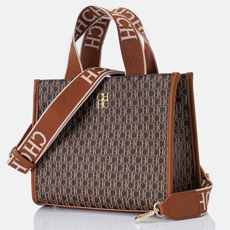 Luxury Black Embossed Leather Handbag – Designer Crossbody & Tote Bag