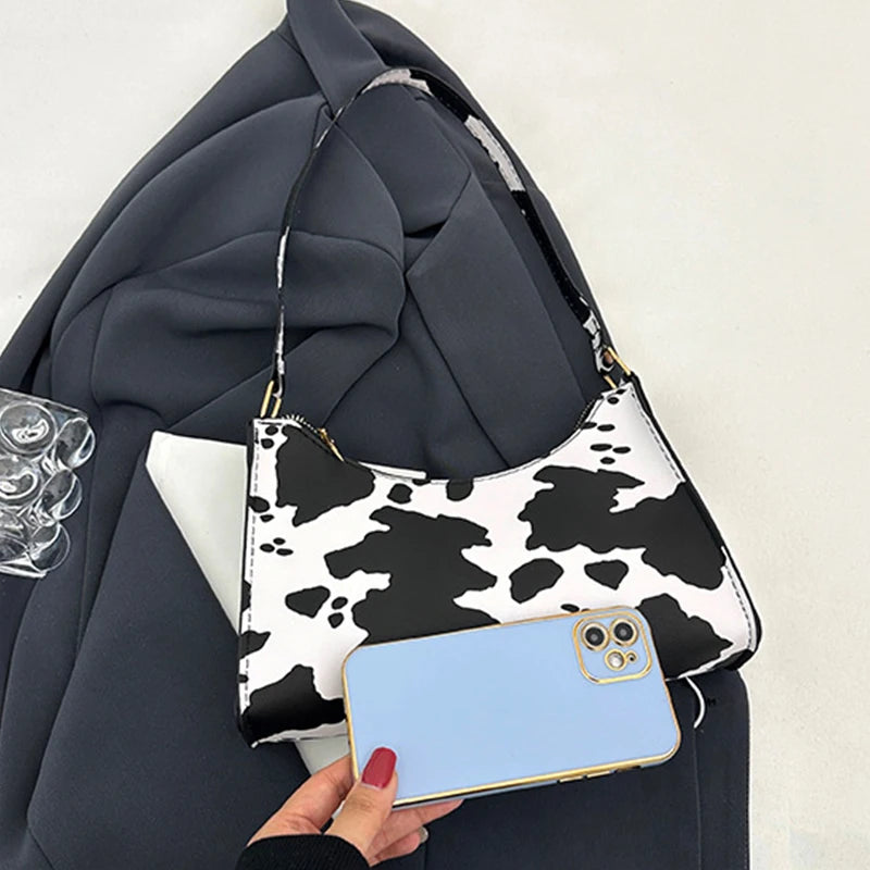 Aura Bags Chic Leopard Print PU Leather Underarm Shoulder Bag