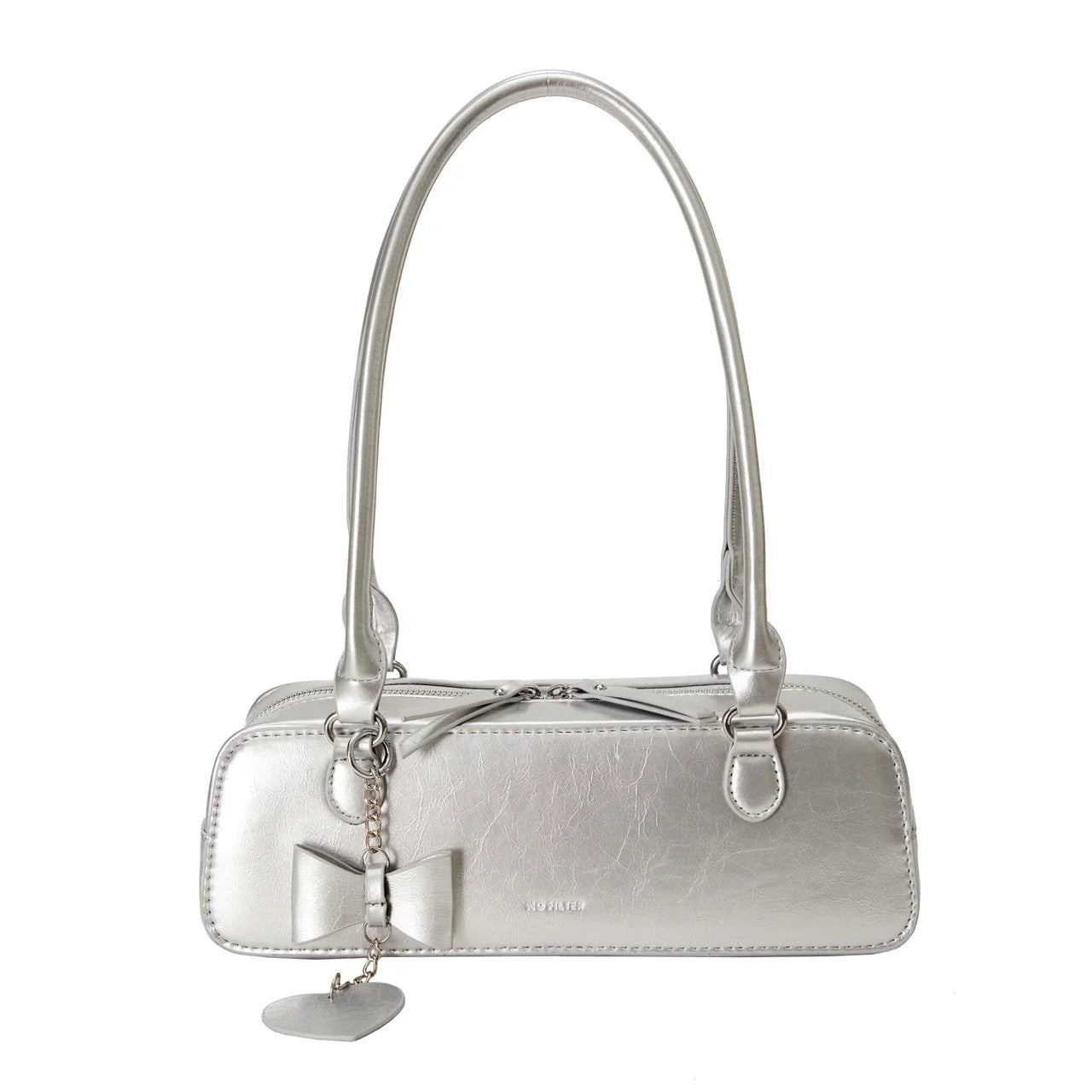 Retro Long East-West Shoulder Bag | Aesthetic Korean Style Shoulder Purse