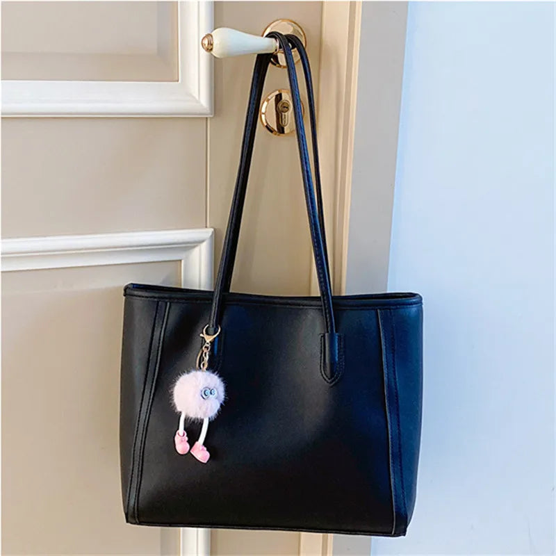 Minimalist Smooth Leather Everyday Tote Bag