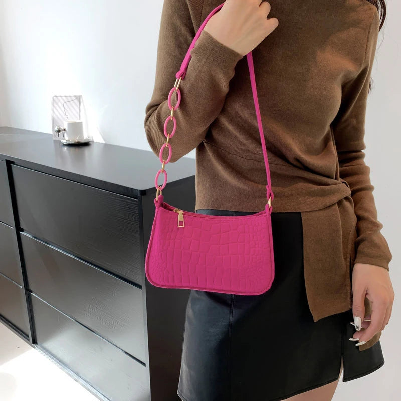 Minimalist Black PU Leather Hobo & Shoulder Bag