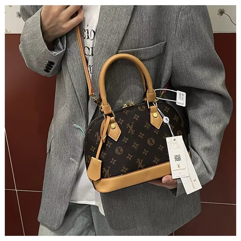 Mini Monogram Alma Dome Handbag - Vintage Canvas Crossbody & Shoulder Bag for Women