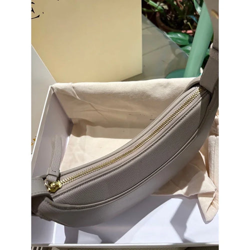 Aesthetic Half-Moon Leather Shoulder Bag