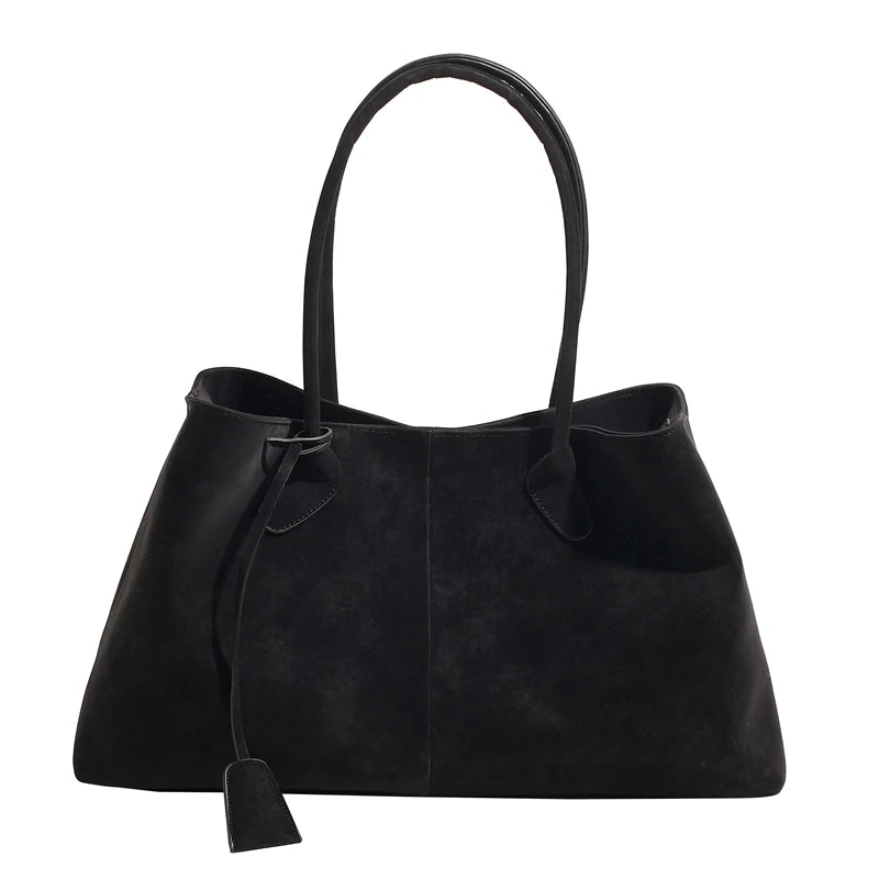 Premium Large Capacity Suede Tote Bag for Women | Elegant Shoulder Handbag & Commuter Bag