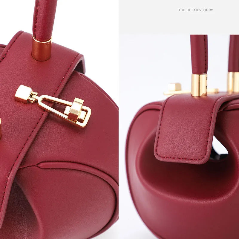 Elegant Aesthetic White Top Handle Small Bag