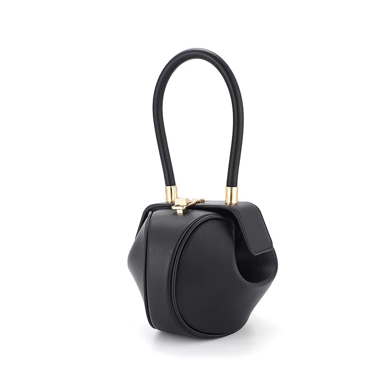 Elegant Aesthetic White Top Handle Small Bag