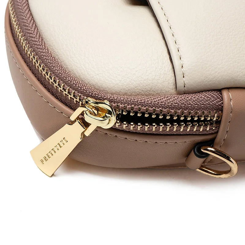 Prettyzys Women PU Leather Mini Crossbody Bag – Small Shoulder Bag & Cell Phone Purse with Adjustable Strap