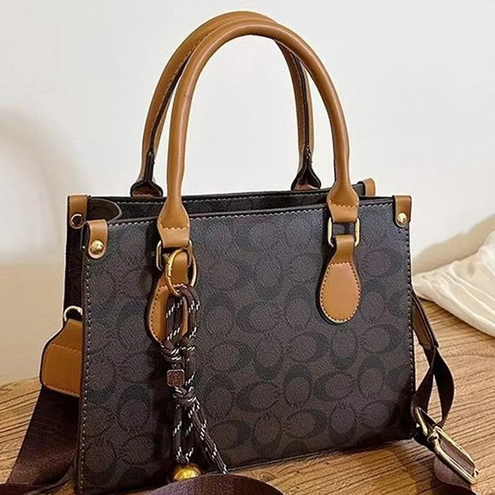 Chic Casual Everyday Shoulder & Handbag with Charm Detail