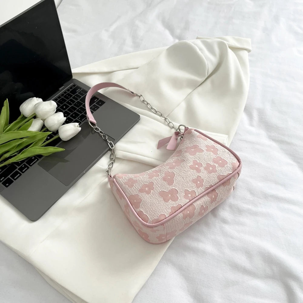 Classic White Floral Mini Bag