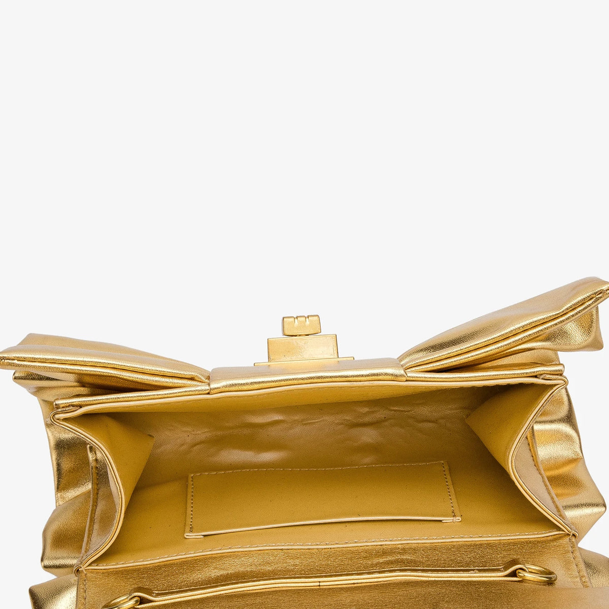 Luxurious Designer-Inspired Pleated Bow PU Leather Evening Clutch and Crossbody Bag Featuring Metallic Twist-Lock Closure and Chain Strap for Women