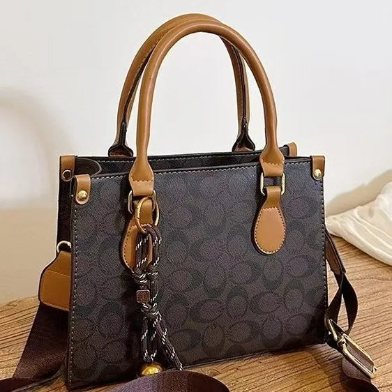 Chic Casual Everyday Shoulder & Handbag with Charm Detail