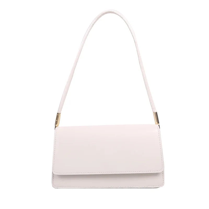Sleek Off-White Minimalist Shoulder Bag | "Old Money" Clean Girl Aesthetic Handbag ✨