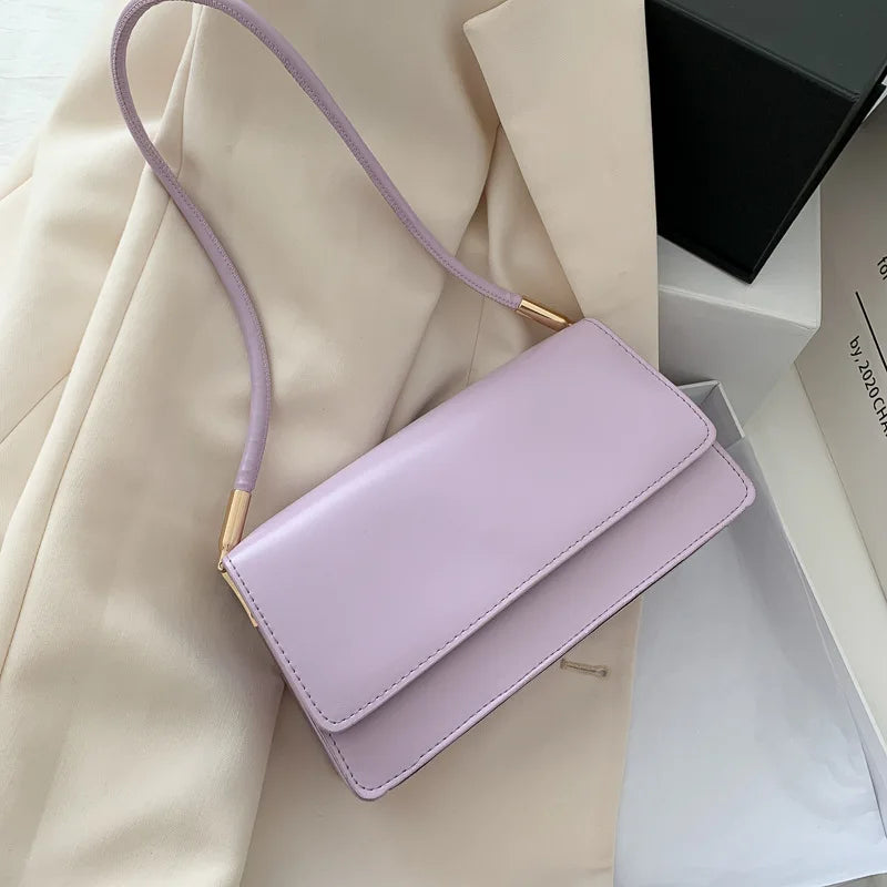 Sleek Off-White Minimalist Shoulder Bag | "Old Money" Clean Girl Aesthetic Handbag ✨