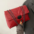 Sophisticated V-Stitched Puffer Shoulder Bag