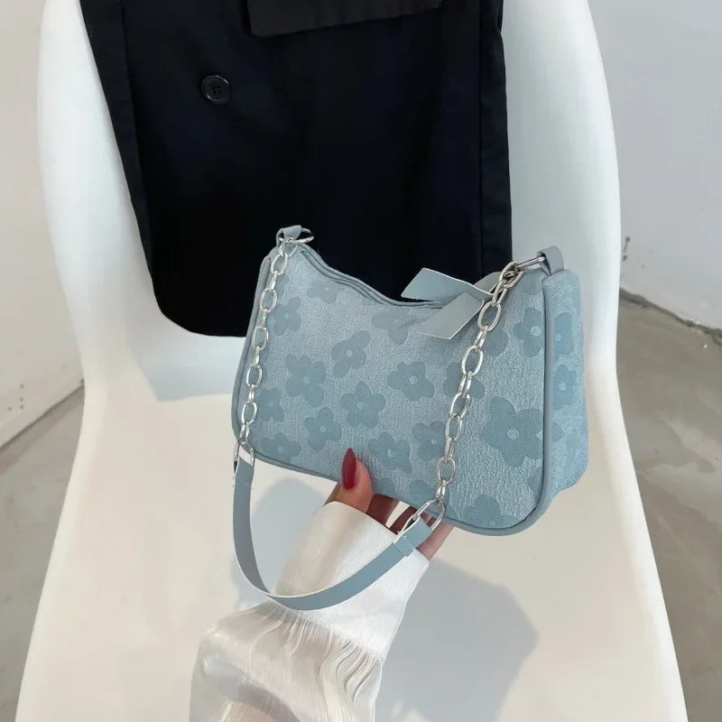 Classic White Floral Mini Bag