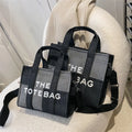 Casual Denim Patchwork "The Tote Bag" with Top Handles & Crossbody Strap