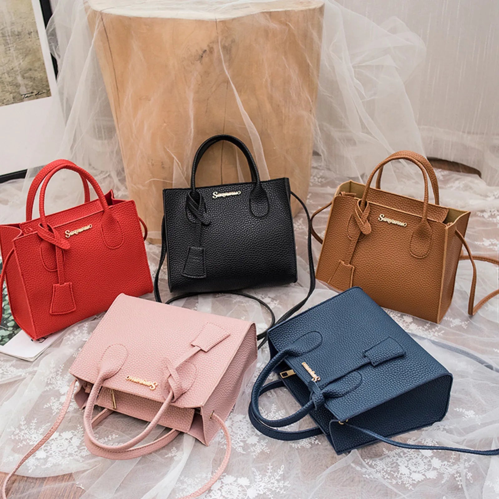 Elegant Navy Blue Mini Tote - Chic Everyday Handbag