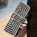 Dazzling Rhinestone Embellished Evening Clutch & Party Purse