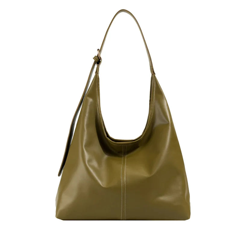 Casual Slouchy Leather Shoulder Bag | Everyday Tote Purse